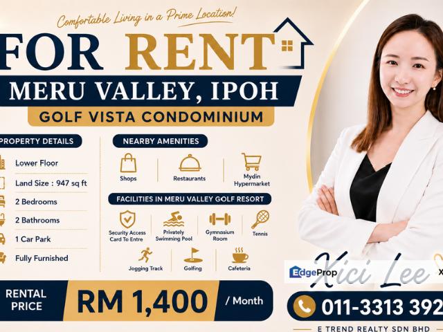 Condominium for rent in Perak, Tanjong Ipoh