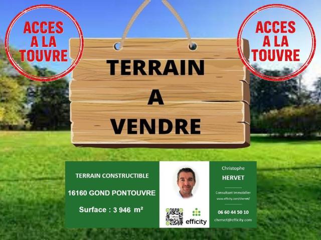 Terrain vente à Angoulême, Gond-pontouvre
