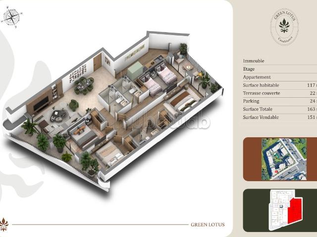 Appartement vente à Anfa, Gharb-Chrarda-Beni Hssen