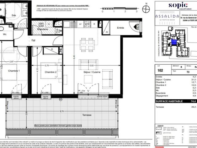 Appartement vente à Arcachon, La Teste-de-buch