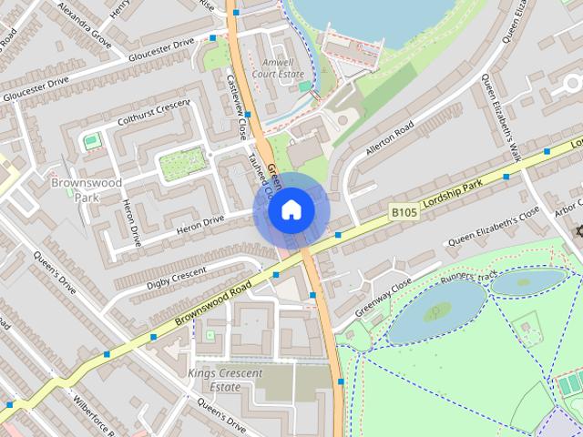 Apartment for rent in Brownswood Park, Stoke Newington