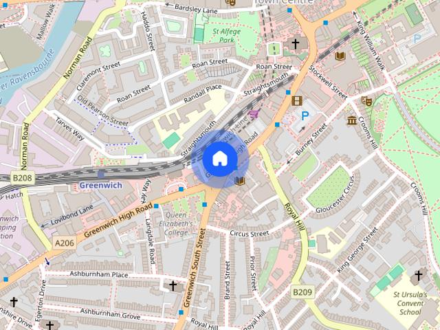 House for rent in Greenwich, Greenwich Town Centre