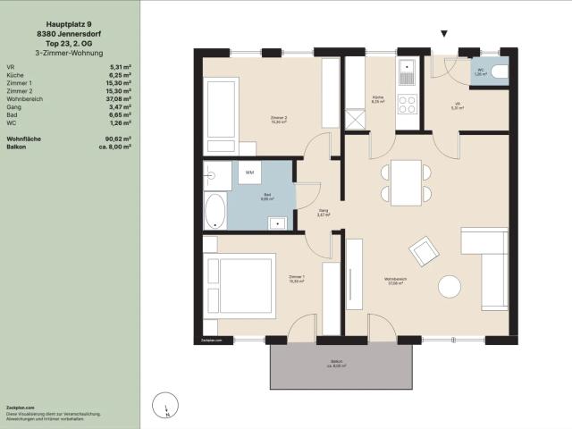 Apartment mieten in Bergsiedlung, Jennersdorf