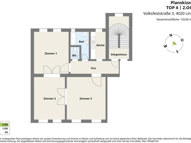Apartment mieten in Linz, Innere Stadt