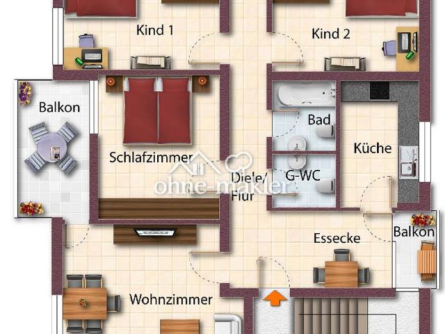 Apartment kaufen in Harpen, Bochum