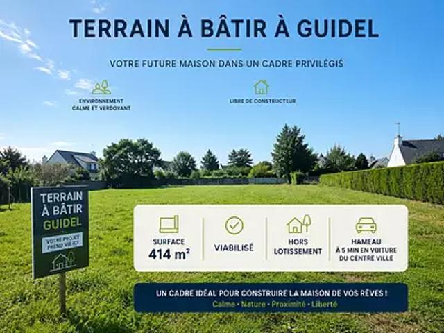 Terrain vente à Villeneuve Le Bourg, Guidel