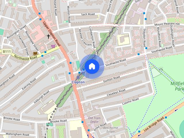 Studio for rent in Clapton, Upper Clapton