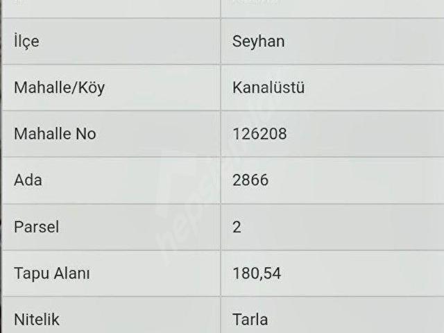 Adana, Seyhan içerisinde satılık Arsa