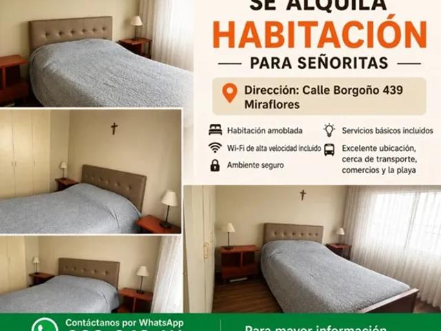 Habitación alquiler en Miraflores, Lima Metropolitana