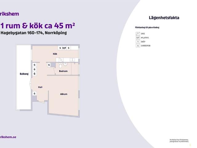 Lägenhet hyra i Hageby, Norrköping