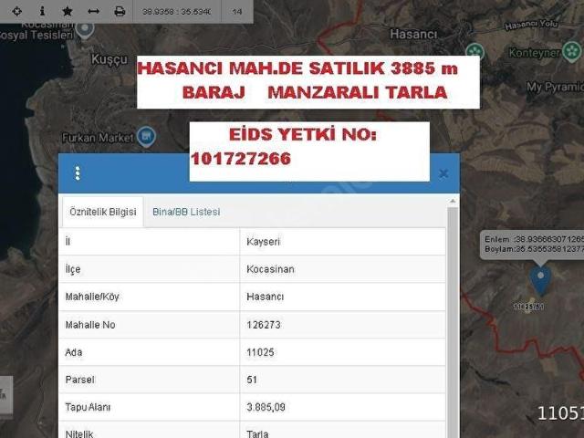 Kocasinan, Kayseri içerisinde satılık Arsa