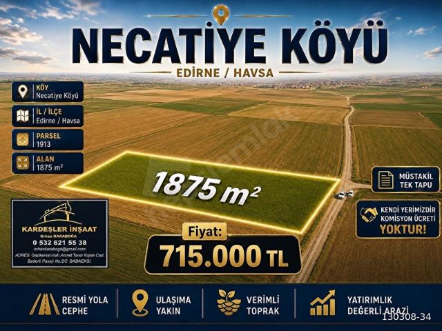 Havsa, Edirne içerisinde satılık Arsa