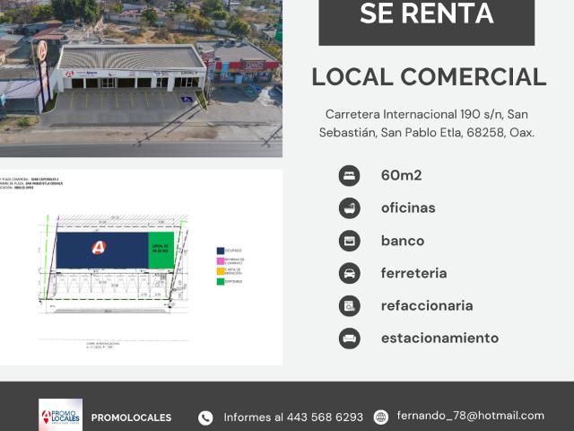 Local Comercial en renta en San Pablo Etla, Oaxaca