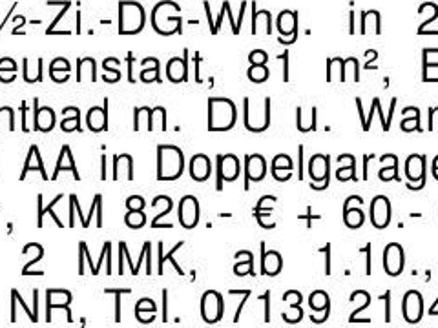 Wohnung mieten in Neuenstadt