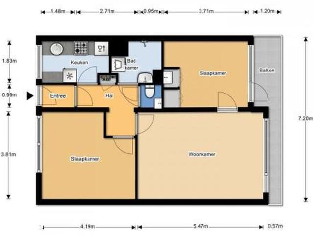 Woning te huur in Delft, Voorhof
