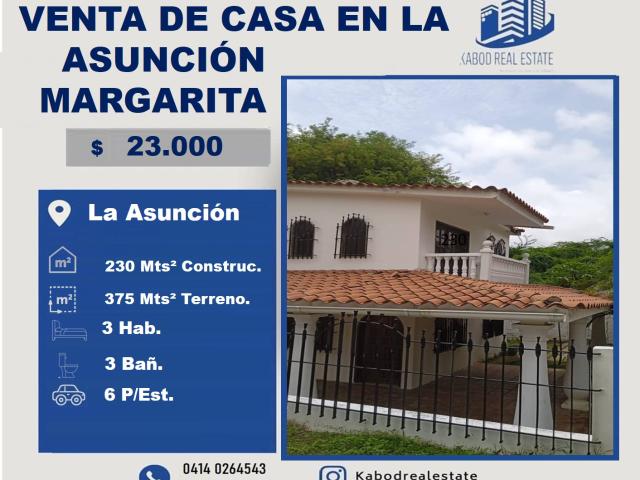 Casa en venta en La Asunción, Nueva Esparta