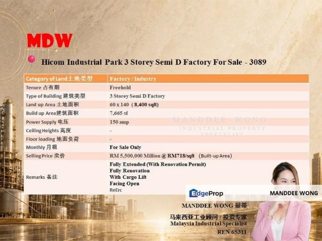 Warehouse for sale in Petaling, Alam Impian