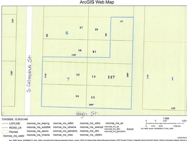 Land for sale in Aberdeen, Mississippi
