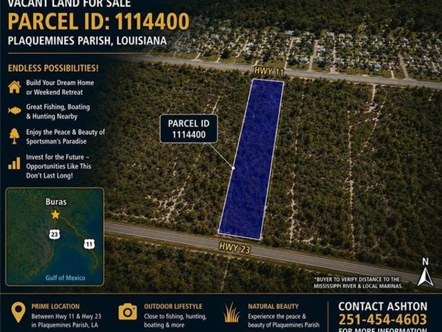 Land for sale in Buras, Louisiana