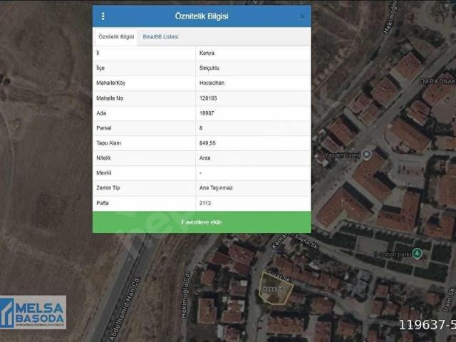 Selçuklu, Konya içerisinde satılık Arsa