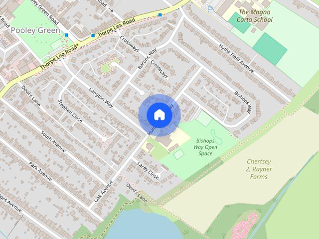 House for rent in Pooley Green, Row Town