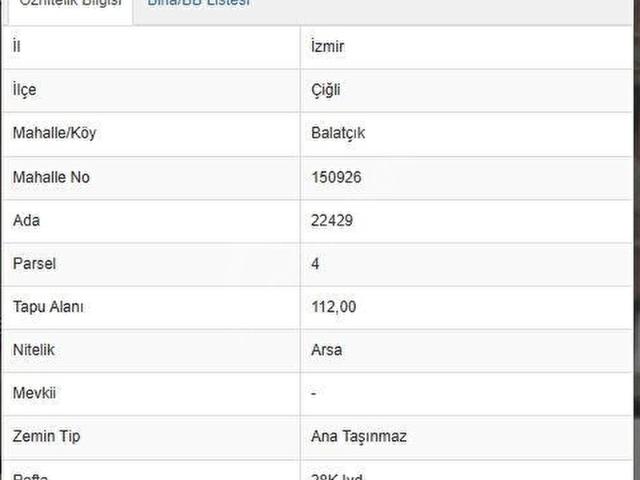 Çiğli, İzmir içerisinde satılık Arsa