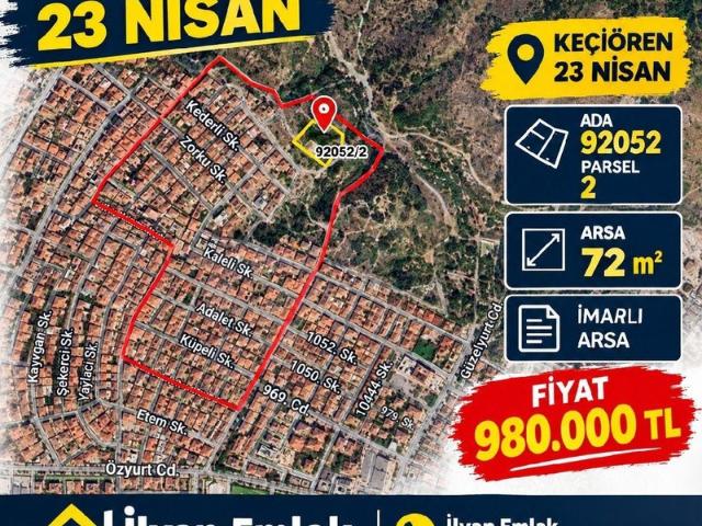 23 Nisan Mahallesi, Keçiören içerisinde satılık Arsa