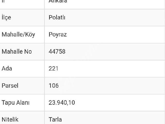 Polatli, Ankara içerisinde satılık Arsa