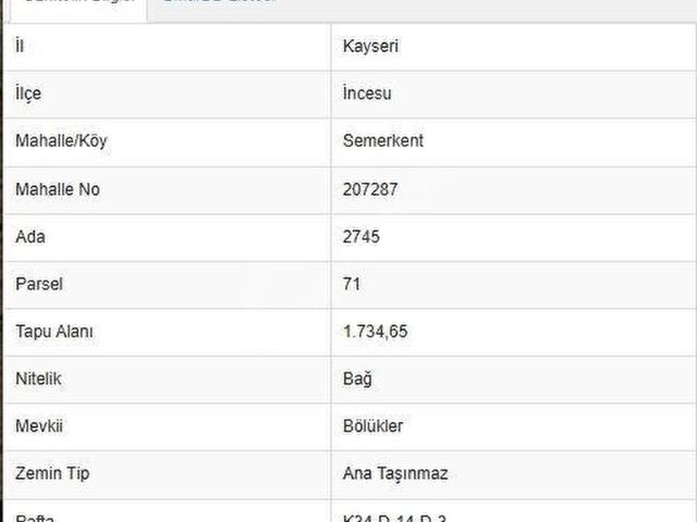 İncesu, Kayseri içerisinde satılık mülk
