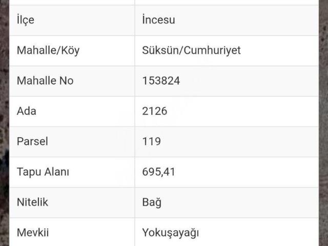 Aşağı Bağ, İncesu içerisinde satılık mülk