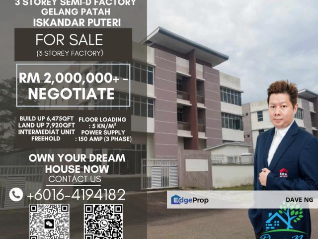 Warehouse for sale in Bukit Ledang, Johor