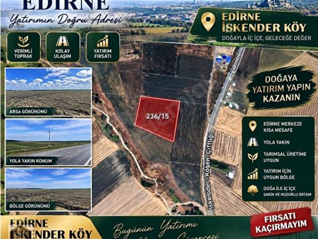 İskender Köyü, Edirne Merkez içerisinde satılık Arsa
