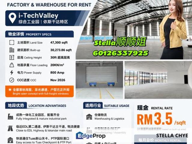 Warehouse for rent in Bukit Ledang, Johor