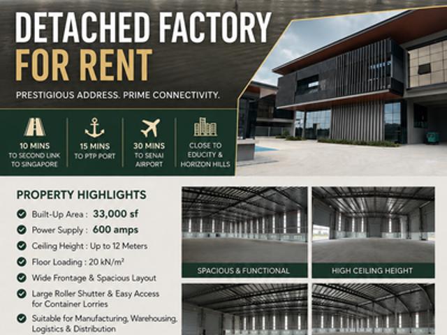 Warehouse for rent in Bukit Ledang, Johor