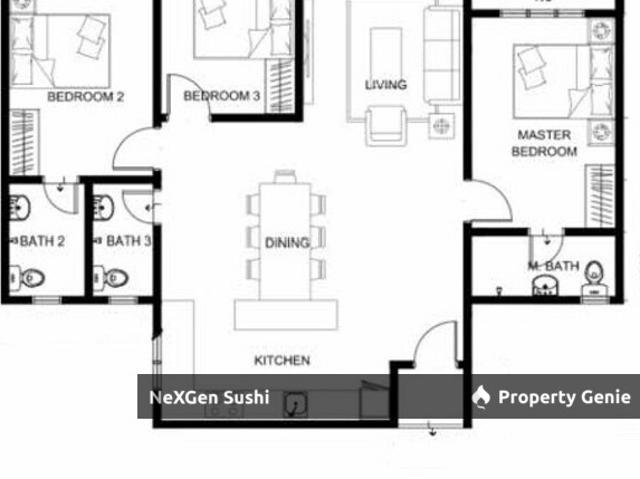 Apartment for rent in Kajang, Langat