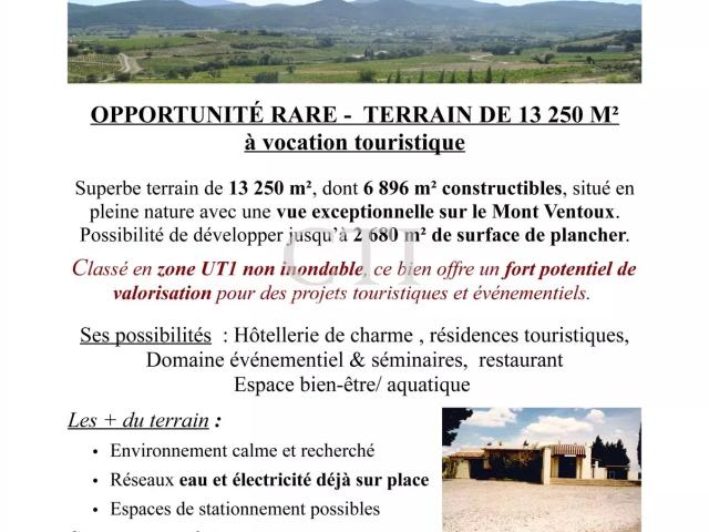 Terrain vente à Carpentras, Camaret-sur-aigues