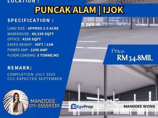 Warehouse for sale in Ijok, Selangor