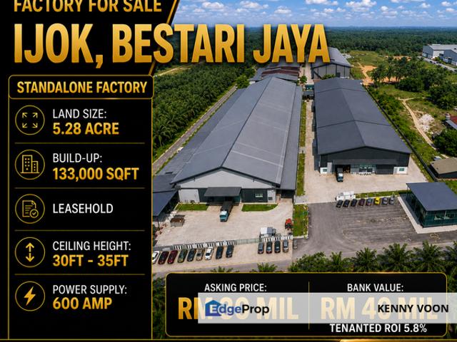 Warehouse for sale in Ijok, Selangor
