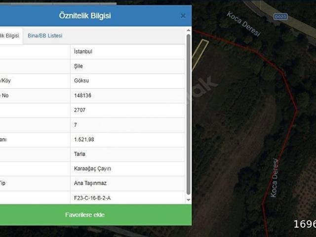 Şile, İstanbul içerisinde satılık Arsa