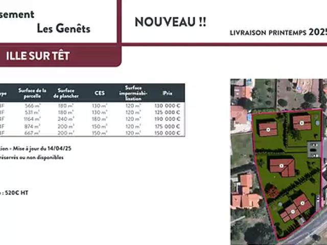 Terrain vente à Prades, Ille-sur-têt