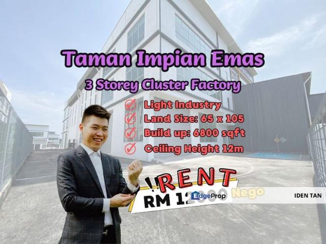 Warehouse for rent in Kawasan Perindustrian Ringan Pulai, Iskandar Puteri