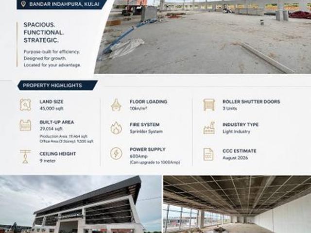 Warehouse for rent in Johor