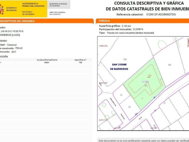 Local Comercial en venta en Barreiros, A Mariña Oriental