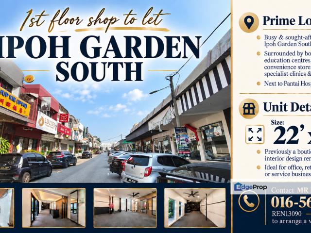 Shop for rent in Perak, Tanjong Ipoh