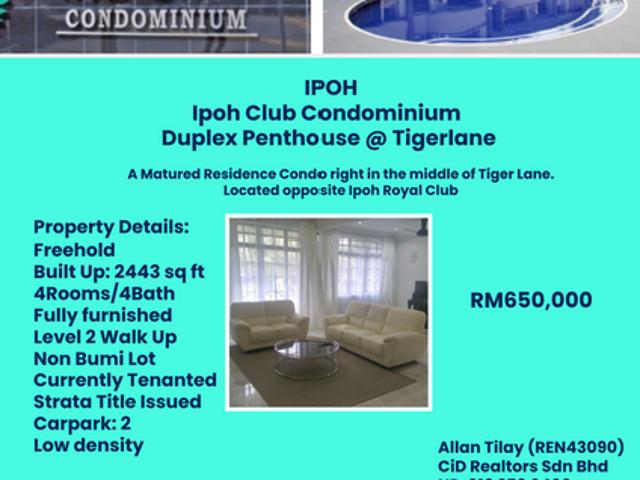 Condominium for sale in Perak, Tanjong Ipoh
