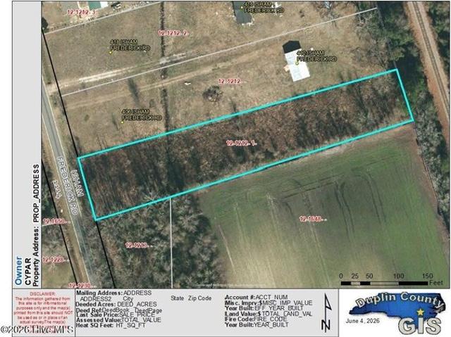 Land for sale in Magnolia, North Carolina