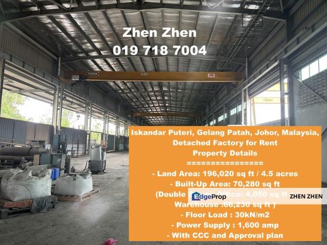 Warehouse for rent in Bukit Ledang, Johor