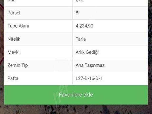 Yukarı Dinek, Şarkikaraağaç içerisinde satılık Arsa
