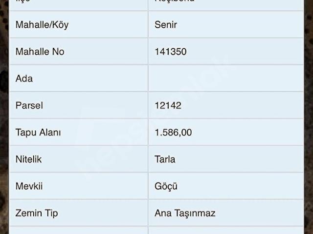 Senir, Keçiborlu içerisinde satılık Arsa