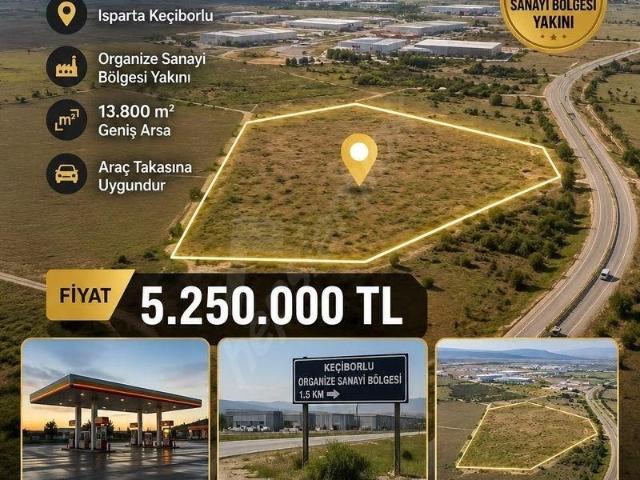 Keçiborlu, Isparta içerisinde satılık Arsa